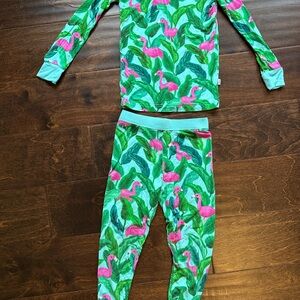 Little Sleepies Two Piece Pajama Set - Flamingos